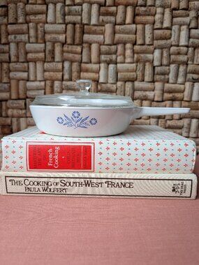 CorningWare Blue Cornflower P-83-B Menuette 6 1/2" Vintage 1960s Pan with Lid